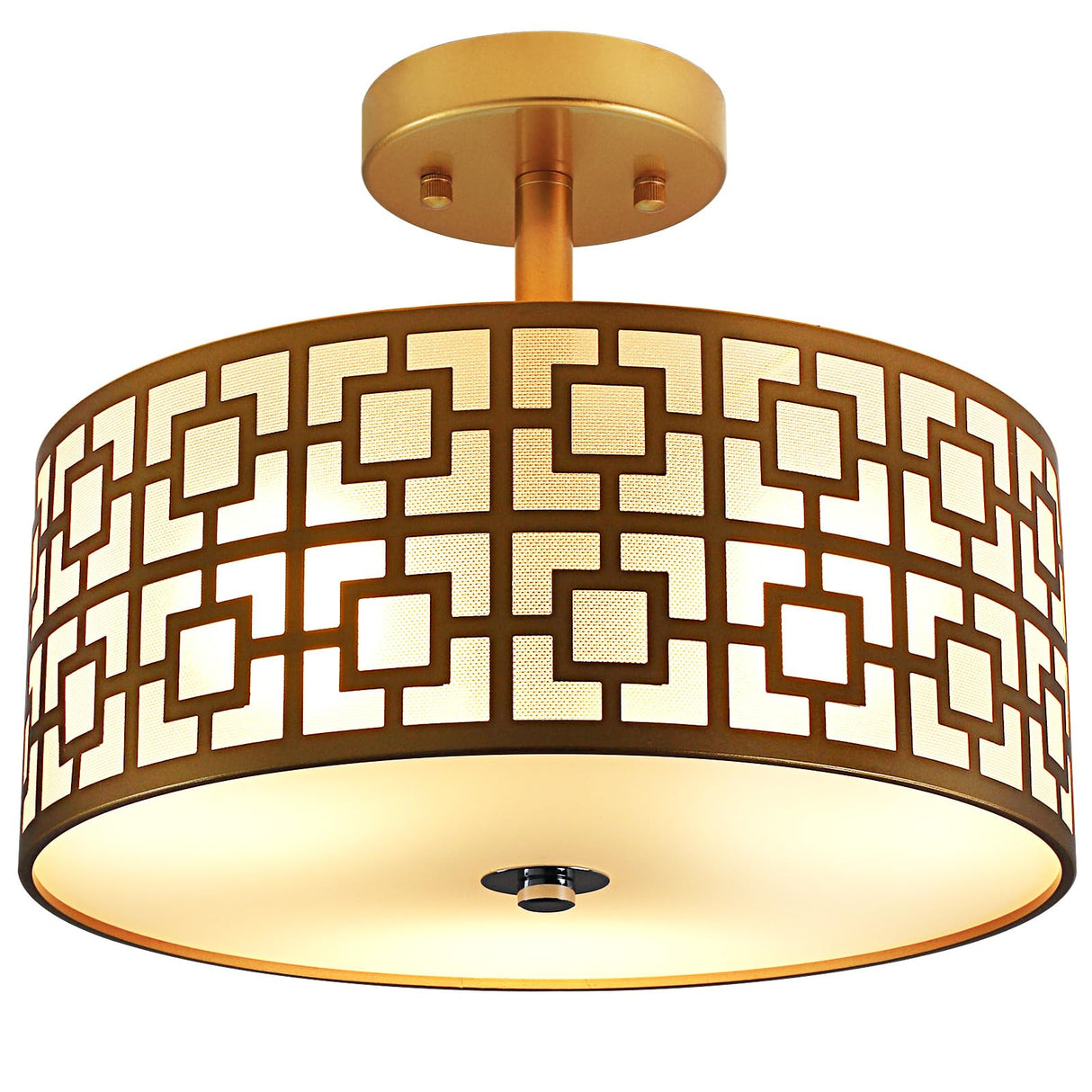 Mount Ceiling Light: Modern Semi-Flush Chandelier Lamp Brushed