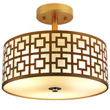 Mount Ceiling Light: Modern Semi-Flush Chandelier Lamp Brushed