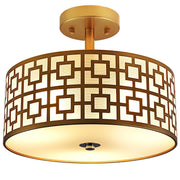 Mount Ceiling Light: Modern Semi-Flush Chandelier Lamp Brushed