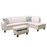 MZX-Bill-SS-00070-LWJ Sectional, Peaerl White - R