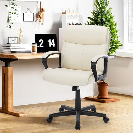 Ergonomic Office Chair Adjustable Height 360° Swivel Rolling Executive Computer Task