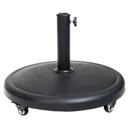 44 lb Heavy Duty Round Base Stand with Rolling Wheels for Outdoor Patio Market Table