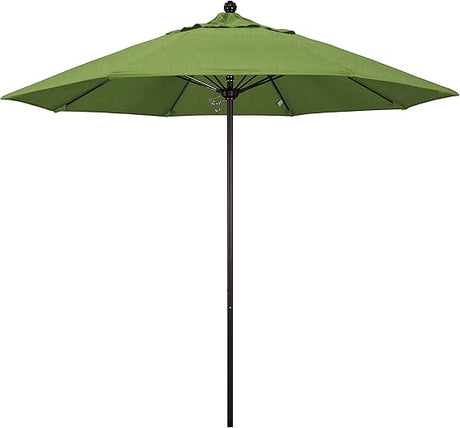 California Umbrella Venture Series Push Open Commercial Patio Umbrella, 9' Round, Sunbrella, ALTO908117-5416, Aruba