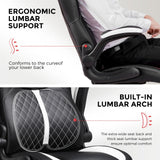Ergonomic Office Chair with Lumbar Support - White Executive Desk Chair