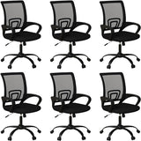 Ergonomic Office Chairs Set of 8, Swivel Rolling Height Adjustable Conference Chairs