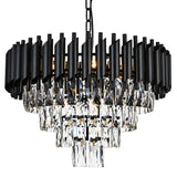 Crystal Chandelier Lights, 4 Tiers Luxury Pendant Ceiling Light, 19.7" Crystal Chandeliers