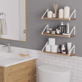 Ponza Floating Shelves for Wall, Bathroom Shelf Wall Mounted, Set of 3