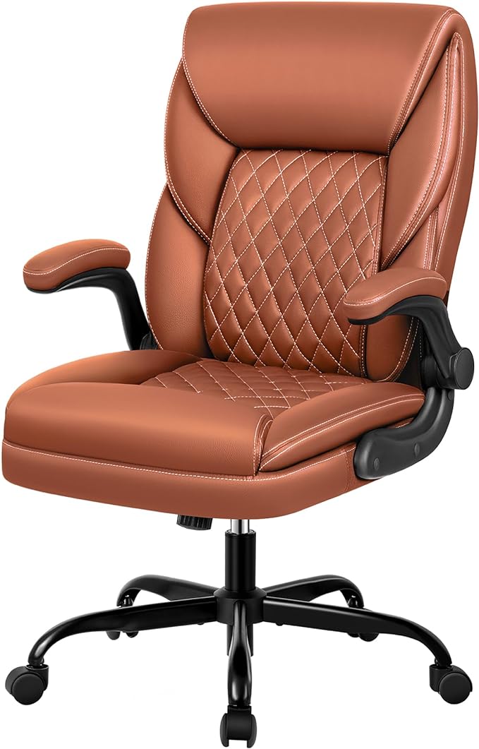 Office Chair, Executive Leather Chair Home Office Desk Chairs, Ergonomic Computer