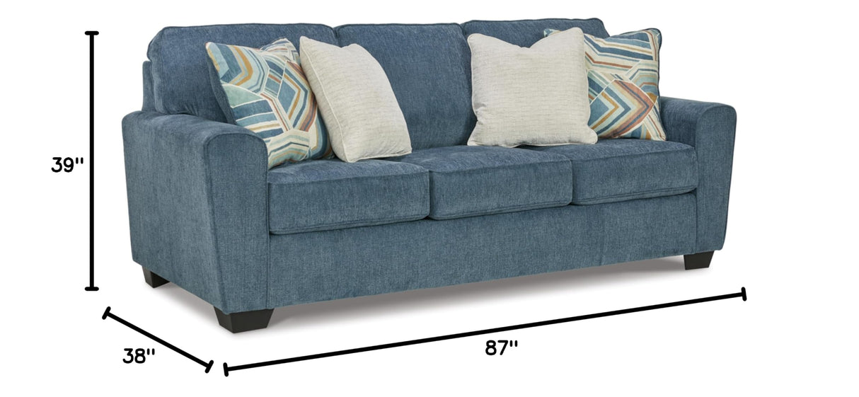 Cashton Casual Sofa for Living Room, Blue