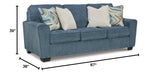 Cashton Casual Sofa for Living Room, Blue