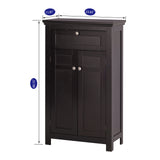 Tall Bathroom Storage Cabinet, Floor Towel Cabinet with A Drawer and Doors,