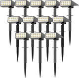Solar Spot Lights Outdoor Waterproof, [12 Pack/4 Modes] Landscape Lighting Spotlights