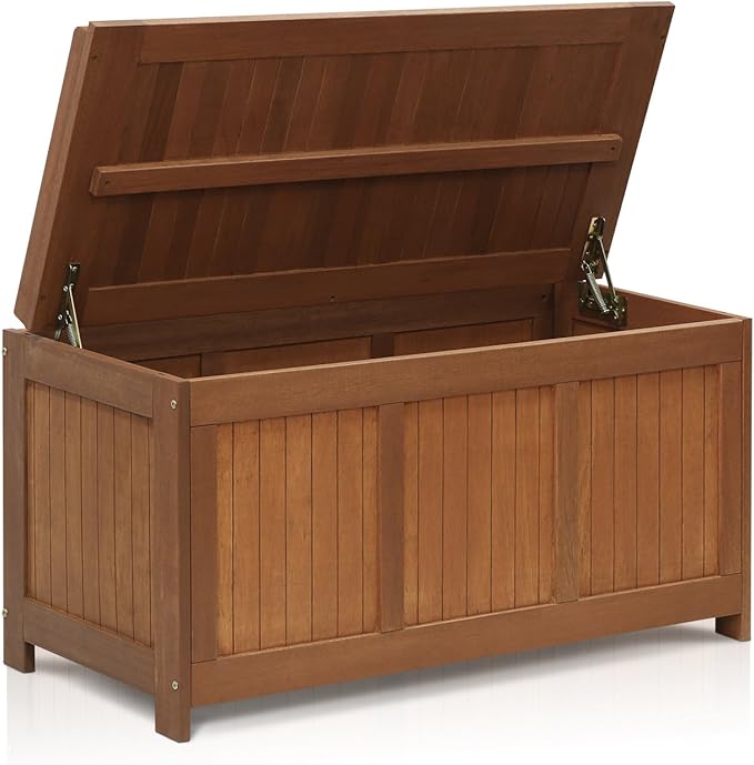 Tioman Outdoor Hardwood Storage Box, Natural