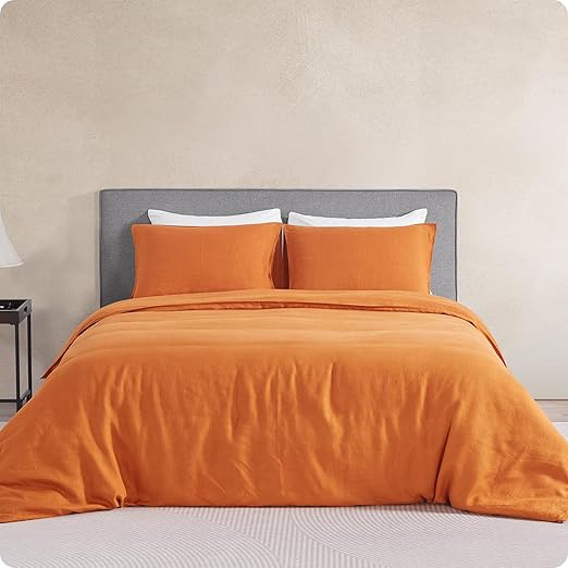 100% Linen Duvet Cover, Pure Natural French Flax Linen with 8 Corner Ties