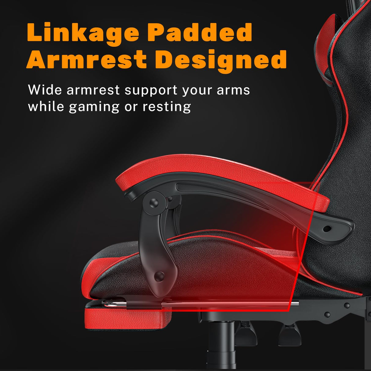 Gaming Chair with Footrest - Ergonomic High Back Reclining Computer Chair