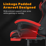 Gaming Chair with Footrest - Ergonomic High Back Reclining Computer Chair