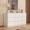 Chest of Drawers White Dresser No Handle, Modern 9 Drawer Dresser