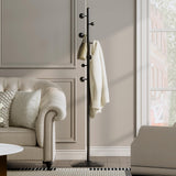 Metal coat rack stand with geometric shape metal base,Heavy duty coat rack