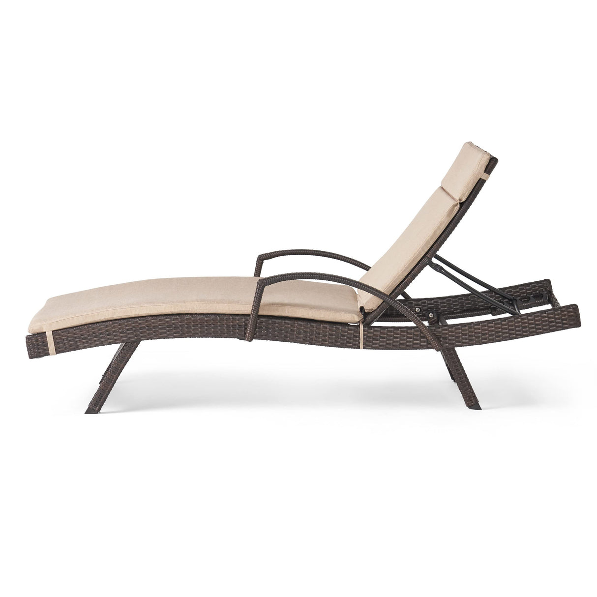 Christopher Knight Home Salem Outdoor Wicker Adjustable Chaise Lounge with Arms