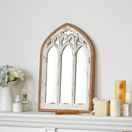 Arch Window Wall Mirror Farmhouse Cathedral Mirror Wall Decor Vintage Decorative