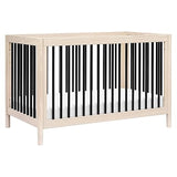 Gelato 4-in-1 Convertible Crib with Toddler Bed Conversion in Natural Walnut and Brushed