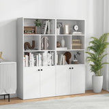 5 Tier Bookcase with 2-Door Cabinet, Tall Freestanding Bookshelf with 4 Open Shelves