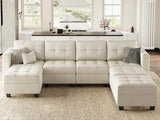 U Shaped Modular Sectional Sofa with Chaise Reversible, Oversized Modular Couch