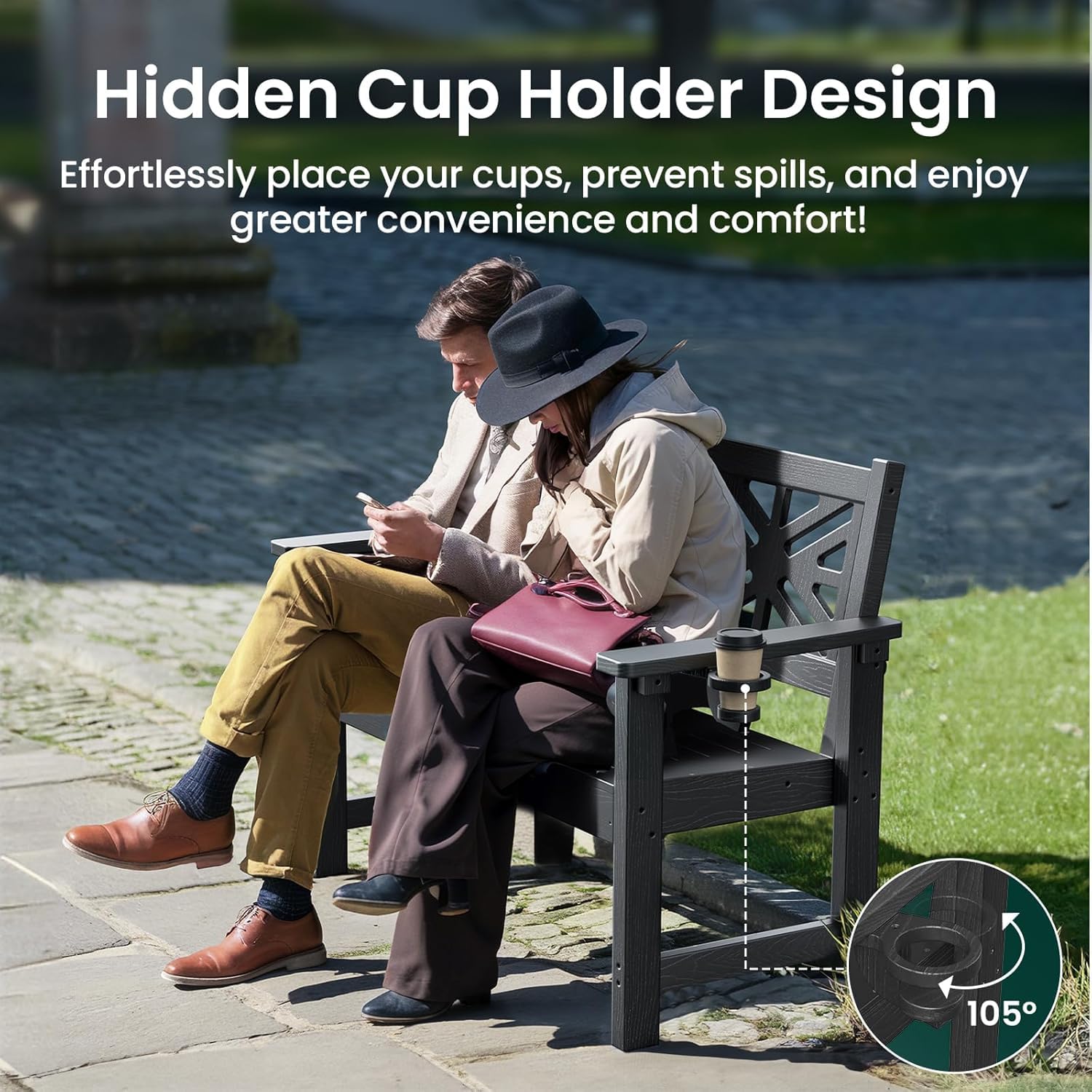 Outdoor Bench, 2-Person Garden Benches
