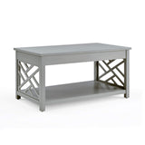 Coventry 36" W Wood Coffee Table, Gray