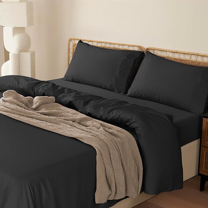 1000 Thread Count 100% Egyptian Cotton Sheets Set,King Size Bed Sheet 4 Piece Sets,