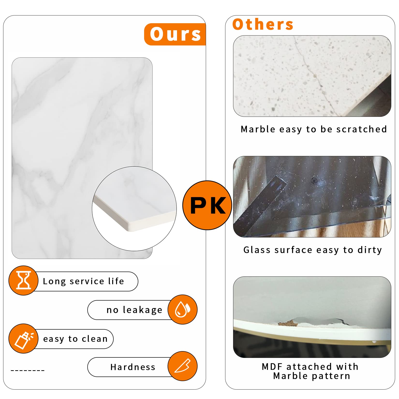 Sintered Stone Console Table: White Entryway Table with Golden Frame - Modern Narrow Table Behind Sofa