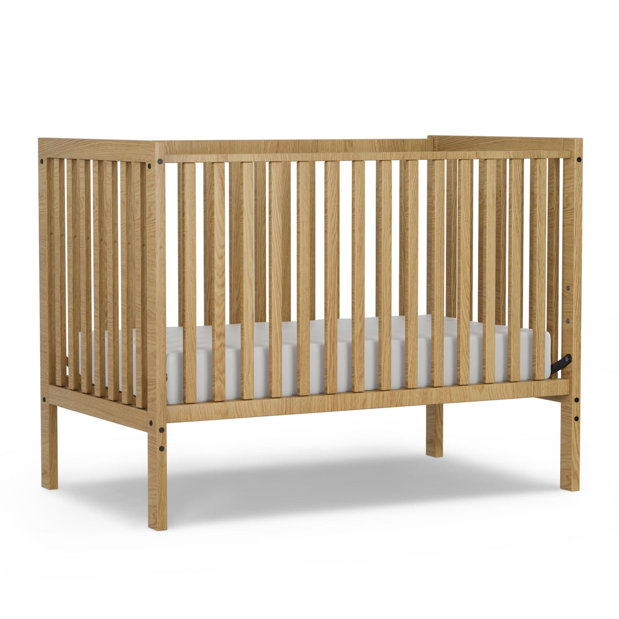 Baby Crib, 5-in-1 Full Size Convertible Toddler Bed with Sustainable Natural Pinewood for Small Baby