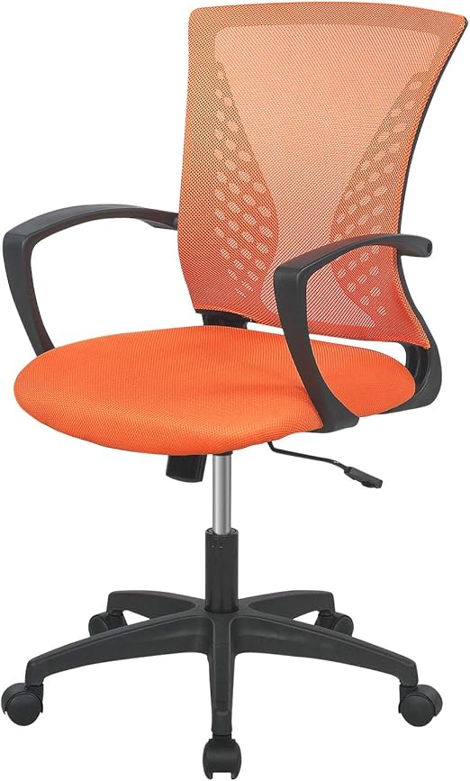 Home Office Chair Mid Back PC Swivel Lumbar Support Adjustable Desk Task Computer Ergonomic Comfortable Mesh Chair