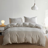 Cover Set, King Duvet Cover Linen Bedding Set 3pcs (1 Duvet Cover, 2 Pillowcases) with Button Closure,
