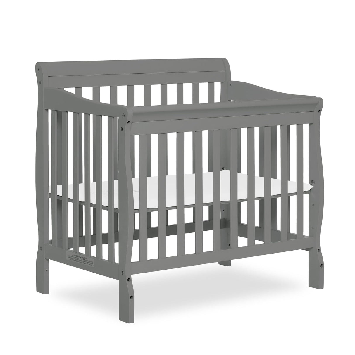 Aden 4-in-1 Convertible Mini Crib In French White, Greenguard Gold Certified, Non-Toxic