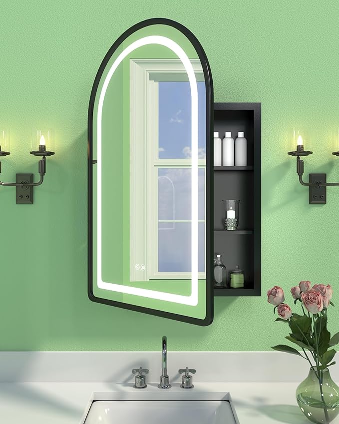 16x24 Inch LED Medicine Cabinet Mirror for Bathroom, Wall Mounted