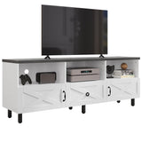 Stand for 75/65 Inch TV, Farmhouse Entertainment Center with Drawers and Storage  TV