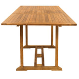 Rectangular Outdoor Patio Extension Bar Height Dining Table