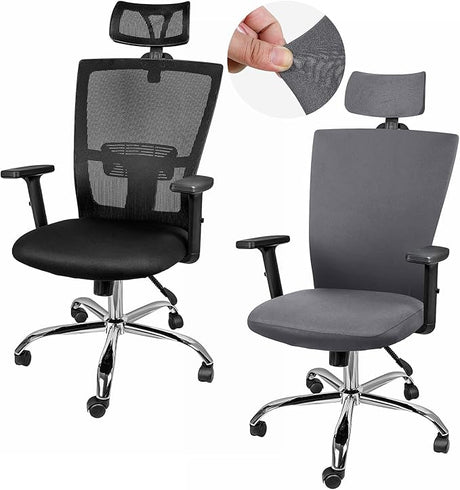 3 Pieces Office Chair Cover Rolling Desk Chair Cover Gaming Chair Covers Stretch Washable Computer