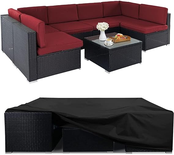 Outdoor Patio Furniture Set All-Weather Sectional Sofa Outside Couch