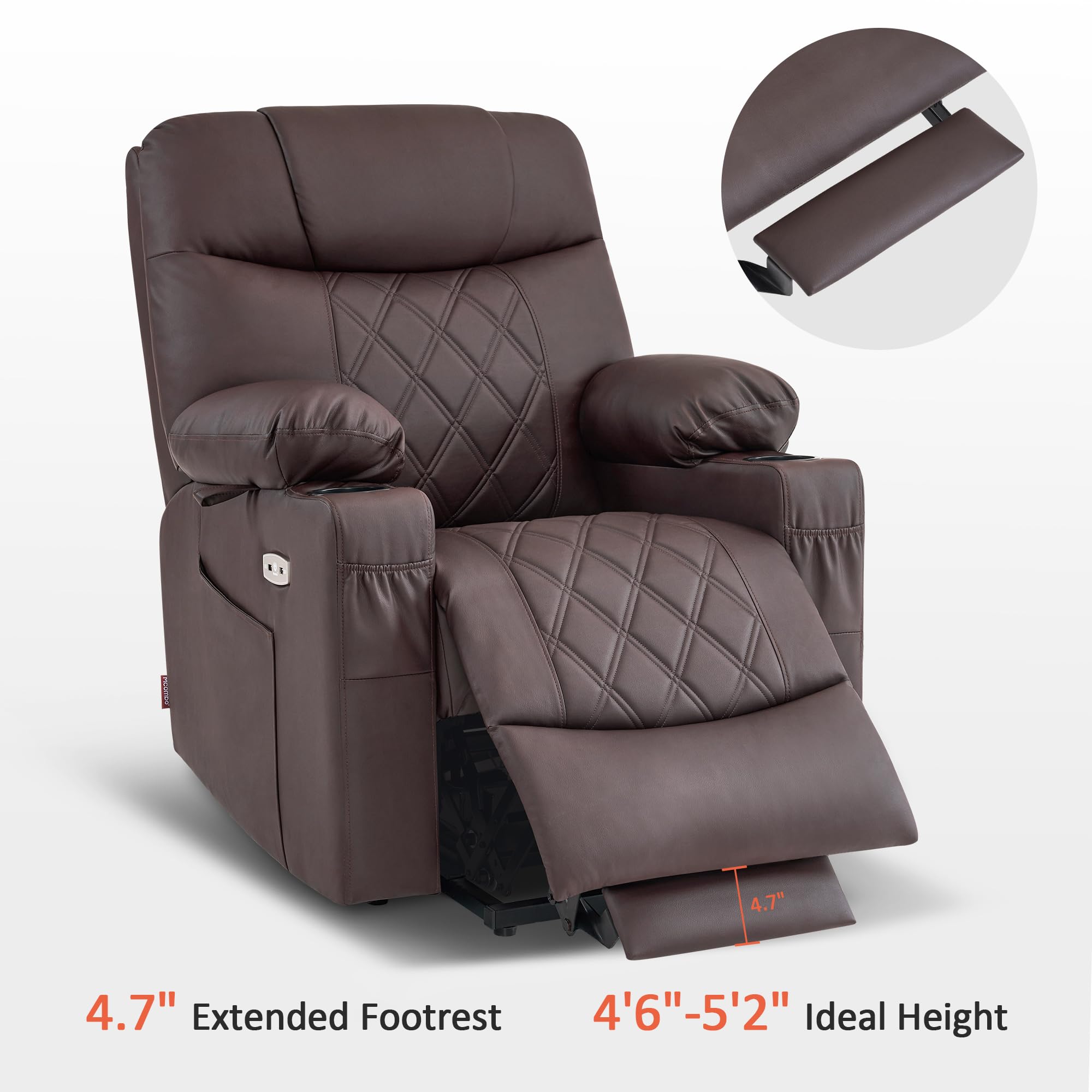Small Size Power Lift Recliner Chair Sofa with Massage and Dual Heating