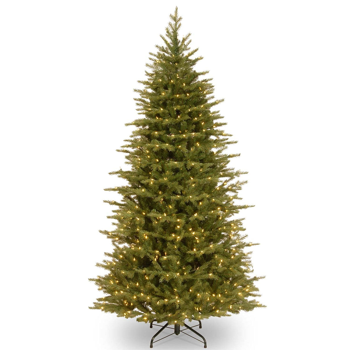 Pre-Lit 'Feel Real' Artificial Slim Christmas Tree, Green, Nordic Spruce