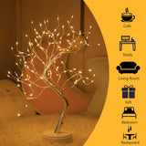 Tabletop Bonsai Tree Lights, DIY LED Artificial Tree Lamp,Battery/USB Operated Night