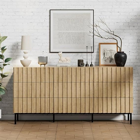 Mid Century Modern Dresser,Dark Wood Dresser for Bedroom