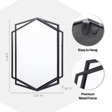 31.8x22 Inch Black Metal Frame Wall Mirror