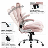 Ergonomic Home Office Desk Chair with Velvet Fabric - Swivel Executive Office Chair