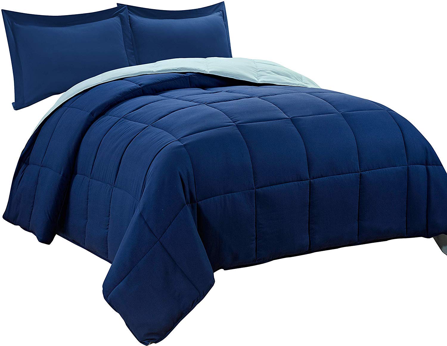 Multiple Sizes & Colors-Luxury Goose Down 800-Thread-Count 1 Piece Alternative