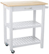 2 shelves Kitchen Island Cart with Storage