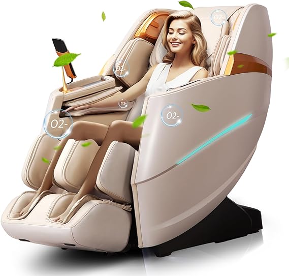 Massage Chair Zero Gravity, Full Body Recliner with Heat Air Pressure SL Track Airbags