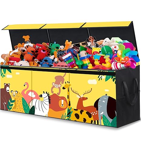 Toy Box for Girls, Toy Chest for Kids,Collapsible Sturdy Toy Storage with Lids,Large Toy